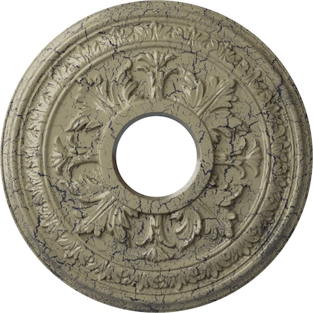 Baltimore Medallion (Canopies up to 5 1/2"), 15 3/8"OD x 4 1/4"ID x 1 1/2"P, Castle Stone Crackle